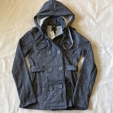Wet Seal Y2K Womens Grey Double Breasted Jacket Small NWT picture