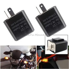 2-Pin LED Turn Signal Light Flasher Relay 12v Adjustable Speed Universal 2PCS picture