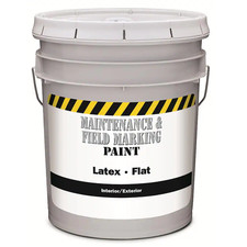 Glidden Maintenance Field Marking Latex Paint 5 gal White Flat Interior Exterior picture