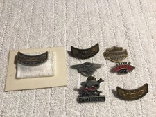 7 Lot Vintage Harley-Davidson Motorcycle Rally Pins - Vintage - Collectible picture