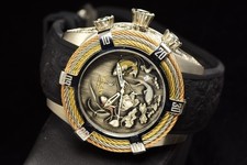 RARE Invicta Men's Bolt Zeus Koi Fish Chronograph Black Tone SS DIVER Watch picture