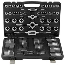 Uimoso 110-Piece Tap and Die Set,Metric Sizes M2-M18,Durable Steel Threading Kit picture