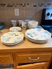 lenox butterfly meadows toile plates bowls and cup set (20 piece) picture
