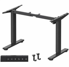 FlexiSpot EN1-F Electric Height Adjustable Standing Desk Frame Black New picture