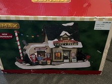 Lemax Village Christmas Tree Farm & Cocoa Stand With Box - Read picture
