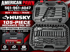 Husky 105-Piece Mechanics Tool Set 100-Position Ratchets 1/4 3/8 1/2 Drive New picture