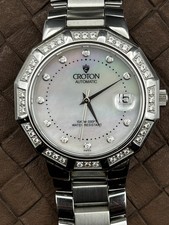 Croton Automatic Mother Of Pearl Dimond Dial Watch 25 J - Calibrated - Unisex picture