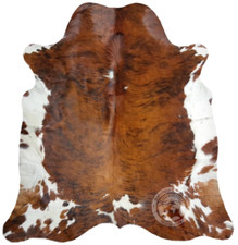 Real Cowhide Rug Tricolor - Size 6 x 6’ picture