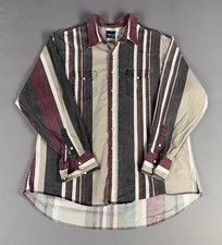 VINTAGE Wrangler Brushpopper Striped Western Shirt Size XXL Rockabilly Country picture