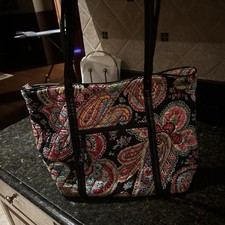 Vera Bradley Retired Parisian Paisley Purse  Shoulder Bag Tote Beach Vacation picture