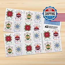 USPS Holiday Joy 1 Booklet 20 Stamps First-Class Forever picture