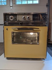 Vintage GE Wall Mount Oven, Harvest Gold, Mid Century Modern Oven picture