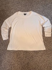 Vintage Retro Indie Casual Banana Republic Cream Off White Oversized Crewneck picture