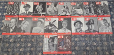 VINTAGE LIFE MAGAZINE LOT OF 18 ISSUES JUL TO DEC 1943 VG WWII WAR ADS  picture