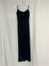Onyx Nite Black Cowl Neck Formal Evening Dress Size 8 picture