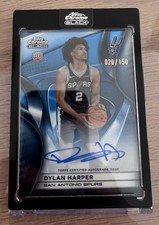 Topps Chrome Black 2025/26 Dylan Harper RC Auto RA-DH Spurs 020/150 picture