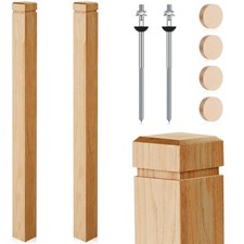CroBlissful 2 Pcs 3.5 x x 48 Inch Solid x x 48 inches, natural picture