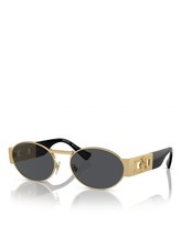 Versace 0VE2264 100287 Unisex Sunglasses Matte Gold Frame Dark Grey Lenses NEW picture
