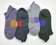 BOMBAS 4 pairs Men's honeycomb Marl Ankle Socks Cushion Size Large 4 Colors Mix picture
