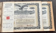 ONE Antique 1920s Watsonville Bake-Rite Bakery Stock Certificate Share picture