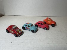 Lot of 4 Vintage Volkswagen Beetle Baja Bug 80's 90's 1:64 Diecast (READ USED) picture