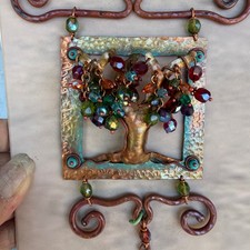 Ahuva Elany Handmade Copper Tree of Life Wall Hanging Israeli Art Home Blessing picture