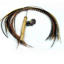 Sexy Sparkles 20 Real Feather Hair Extensions, 100% , Long Natural 8-12