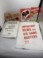Vintage 1940's REMINGTON DUPONT Rifle Models 721-722 Advertising Paper Lot picture