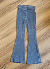 Aerie Women's Gray Ribbed Solid Flare Leggings Size M Regular picture