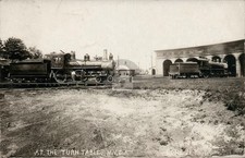 New York Central Railroad Turntable Shops MALONE NY RPPC Photo Postcard COPY picture