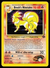 Brock's Ninetales 3/132 Unlimited Holo Rare Gym Challenge Pokemon Card picture