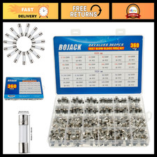 360 PCS Glass Fuse Assortment Kit - Fast-Blow 5x20mm & 6x30mm, 0.25-20A, Clear B picture