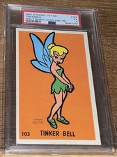 Vintage 1962 Dynamic Toy Walt Disney #103 Tinker Bell Jumbo Card PSA GRADED RARE picture