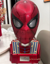 US Killerbody Iron Spider Man 1:1 Wearable Helmet Electric Blink Eyes Mask+Base  picture