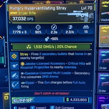 Borderlands 4⭐️LVL 70 RAD STRAY JAKOBS SMG SWAP GOD ROLL⭐️All PLATFORMS picture