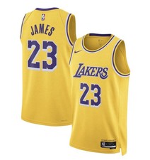 Nike LeBron James Los Angeles Lakers Men’s Swingman Jersey Icon Edition Gold, L picture
