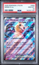 Graded 2025 Pokemon JTG EN Mimikyu ex 069 Trading Card Game PSA 10 picture
