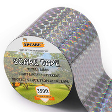 XPCARE Bird Scare Tape Ribbon - 350Ft X 2In Reflective Tape Rainbow Tape Product picture