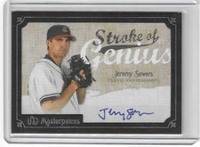 2007 UD Masterpieces Stroke Genius Auto SG-SO Jeremy Sowers Cleveland Indians picture