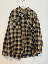 Dixon Flannel Company Plaid Flannel Shirt Men’s 2XL Yellow/ Black picture