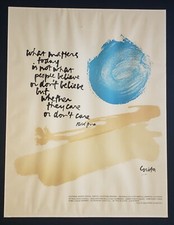 CORITA KENT Vintage 1975 Mental Health Poster Print SIGNED 