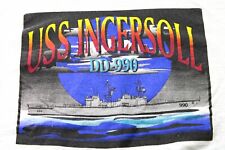 VTG USS Ingersoll DD-990 Destroyer Mens Single Stitch T-Shirt Grey LARGE Beefy-T picture