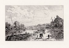 1800s ORIGINAL LALANNE Etching 