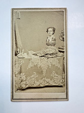Ann E. Leak CDV Photo C.1871 Signed with her Feet. Barnum Circus Sideshow picture