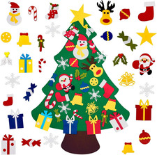 DIY Felt Christmas Tree for Toddlers with 30Pcs Ornaments, Montessori Xma picture