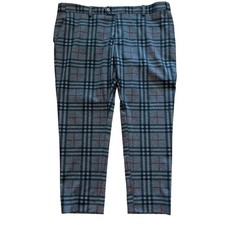 Barabas Los Angeles Mens Slim Fit Plaid Dress Pants Grey Red CP121 Size 38 picture
