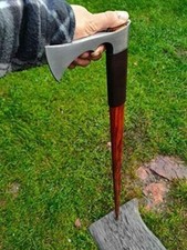 Walking Stick AXE ROSE Wood Handle Carbon Steel | Best Gift For Grand Parents gf picture