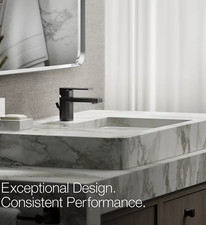 Kohler Parallel K-24804-4-BL Bathroom Sink Faucet PopUp Drain Polish Matte Black picture