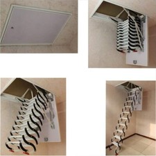 New Loft Folding Ladder Stairs Pull Down from Ceiling 9.8ft Attic Ceiling Ladder picture