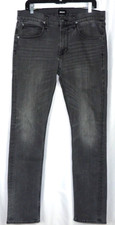 HUDSON Gray Stretch BLAKE Slim Straight Leg Denim Jeans Men's 34 X 33 picture